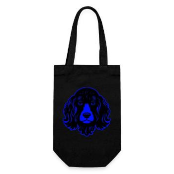 Poodle Dog Animal Portrait - Gift Bag for Bottles - black - Front
