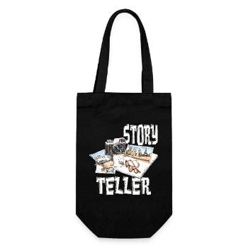 Story Teller - Geschenkbeutel für Flaschen - Schwarz - Vorne