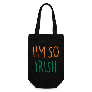 I'M SO IRISH Ireland Irland - Geschenkbeutel für Flaschen - Schwarz - Vorne