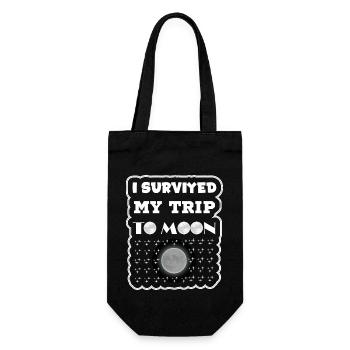 T-shirt I survived my trip to moon 2025 - Sac à bouteille - noir - Devant