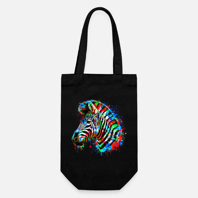 Zebra - Gift Bag for Bottles - black