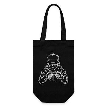 Gamer Drawing - Gift Bag for Bottles - black - Front