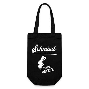 Schmied Frohe Ostern Ostergeschenk Schmiede - Geschenkbeutel für Flaschen - Schwarz - Vorne
