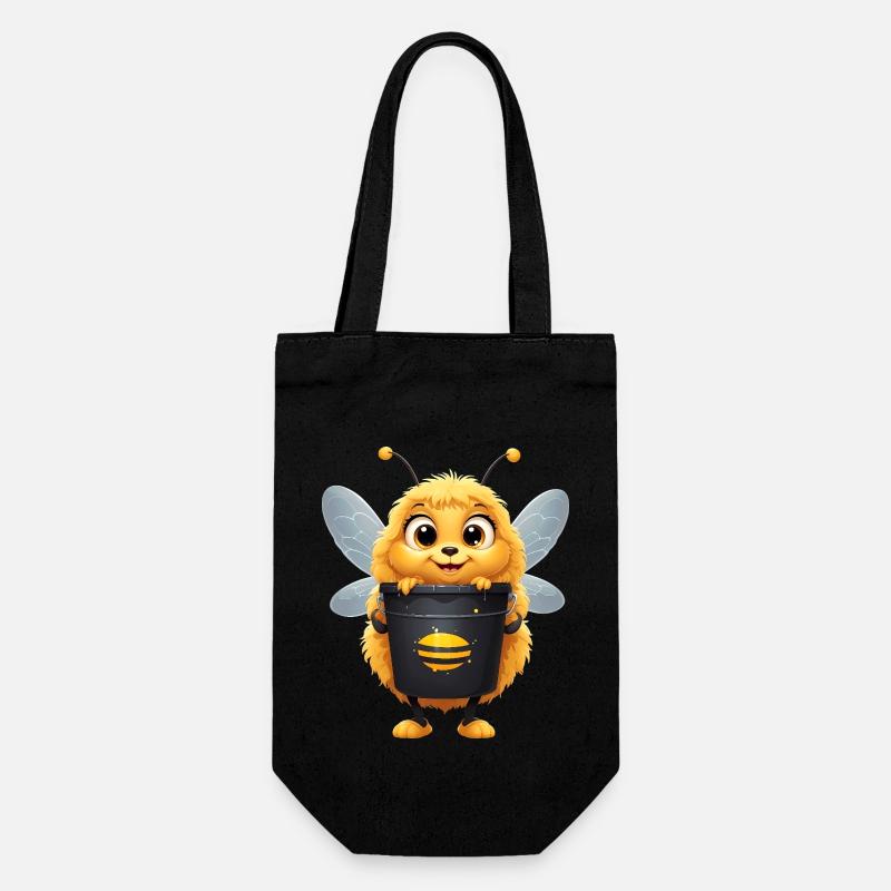 Biene Honig niedlich Bienen Kostüm Imker Geschenk - Geschenkbeutel für Flaschen - Schwarz