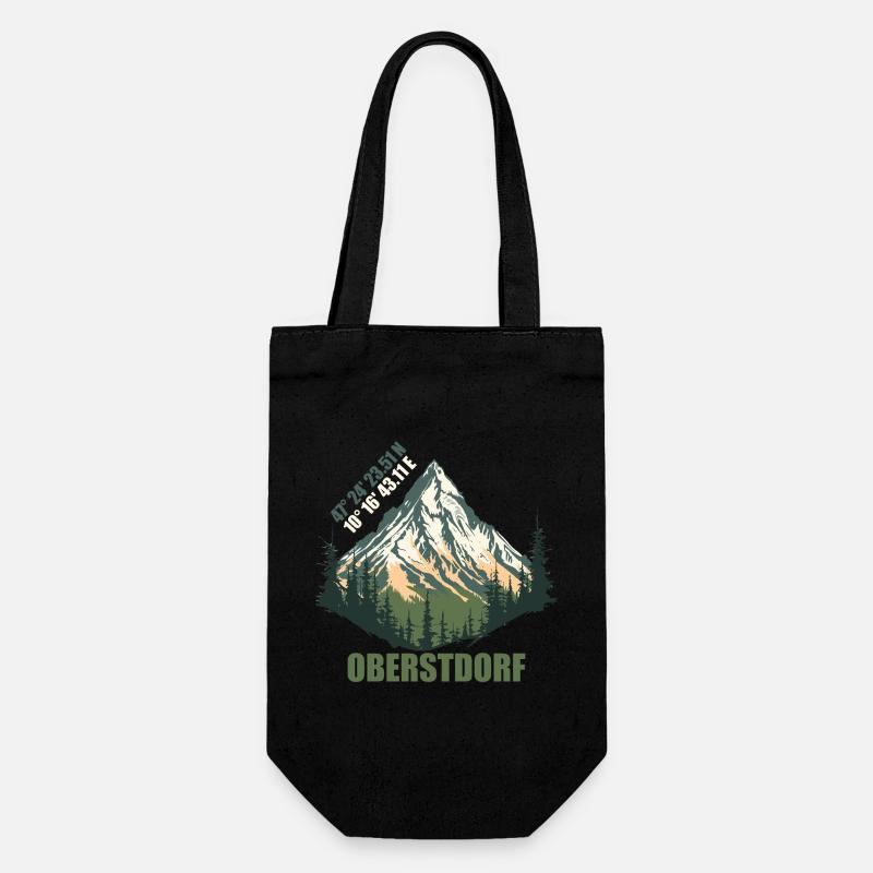 Oberstdorf - Geschenkbeutel für Flaschen - Schwarz
