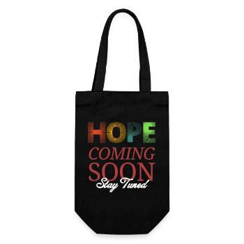 Hope Coming Soon Stay Tuned - Gift Bag for Bottles - black - Front