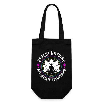 Buddhism Buddhist Buddha Zen Meditation Namaste - Gift Bag for Bottles - black - Front