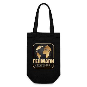 Fehmarn - Geschenkbeutel für Flaschen - Schwarz - Vorne