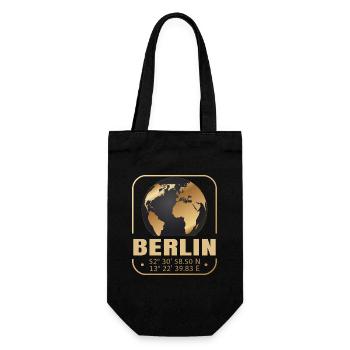 Berlin - Geschenkbeutel für Flaschen - Schwarz - Vorne