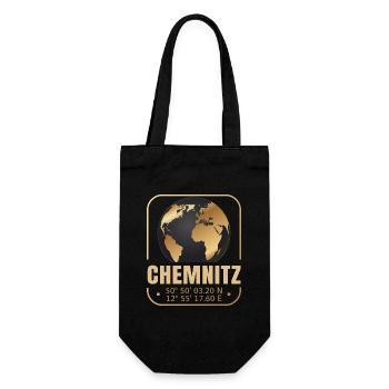 Chemnitz - Geschenkbeutel für Flaschen - Schwarz - Vorne