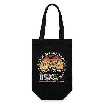 1964 Gift 61st Anniversary 1964 Vintage 1964 - Gift Bag for Bottles - black - Front