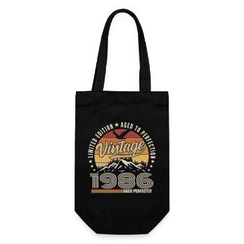 1986 Gift 39th Anniversary 1986 Vintage 1986 - Gift Bag for Bottles - black - Front