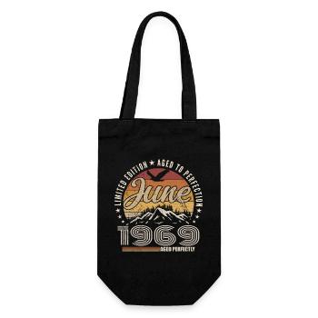 Juin 1969 Cadeau 56e Anniversaire juin 1969 Retro - Sac à bouteille - noir - Devant