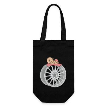 Baby - Geschenkbeutel für Flaschen - Schwarz - Vorne
