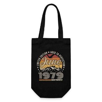 Juin 1979 Cadeau 46e Anniversaire juin 1979 Retro - Sac à bouteille - noir - Devant