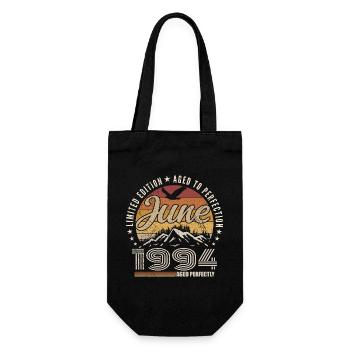 June 1994 31st Anniversary Gift June 1994 Retro - Gift Bag for Bottles - black - Front