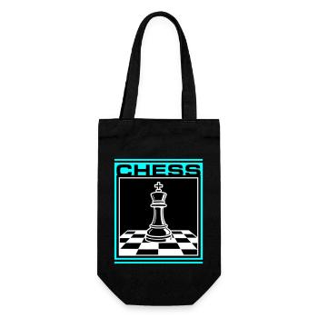 Schach König Chess - Geschenkbeutel für Flaschen - Schwarz - Vorne