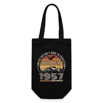 August 1957 Retro Anniversary August 1957 August 1957 - Gift Bag for Bottles - black - Front