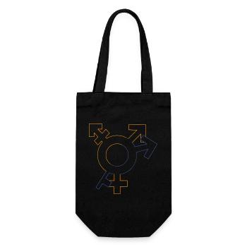 LGBT Gender Queer Vielfalt Gay pride - Geschenkbeutel für Flaschen - Schwarz - Vorne