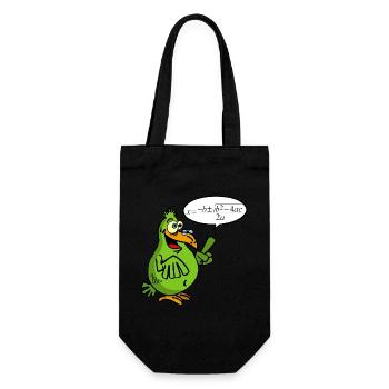 Intelligenter Vogel - Geschenkbeutel für Flaschen - Schwarz - Vorne