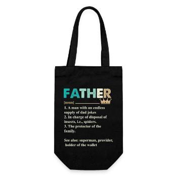 Papa Père Fête des Pères - Sac à bouteille - noir - Devant