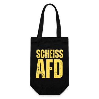 Scheiss AFD - Geschenkbeutel für Flaschen - Schwarz - Vorne