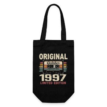 Born in October 1997 | Vintage Gift October 1997 - Gift Bag for Bottles - black - Front