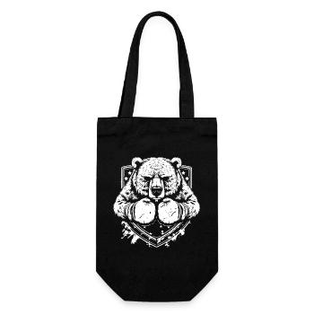 Boxeur ours - Sac à bouteille - noir - Devant