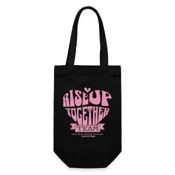 Conception de t-shirt Love Unity Heart, Levez-vous ensemble - Sac à bouteille - noir - Devant
