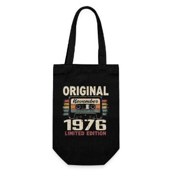 November 1976 Geschenk November 1976 - Geschenkbeutel für Flaschen - Schwarz - Vorne