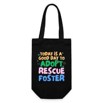 ADOPT DON'T SHOP - Gift Bag for Bottles - black - Front