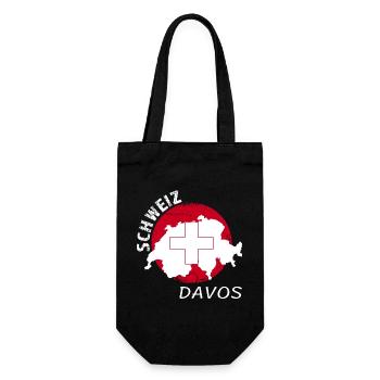 Davos - Geschenkbeutel für Flaschen - Schwarz - Vorne