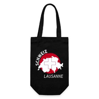 Lausanne - Geschenkbeutel für Flaschen - Schwarz - Vorne