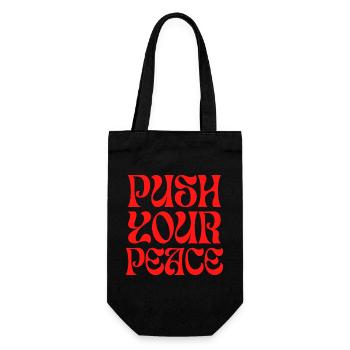 Poussez votre paix Peacezeichen Frieden - Sac à bouteille - noir - Devant