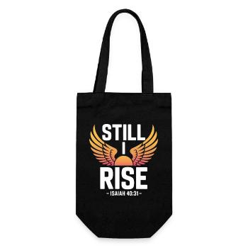 Still I Rise Isaiah 40 31 Wings Sun - Gift Bag for Bottles - black - Front
