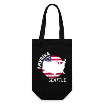 Seattle - Geschenkbeutel für Flaschen - Schwarz - Vorne