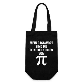 Die letzten 8 Stellen von PI - Geschenkbeutel für Flaschen - Schwarz - Vorne