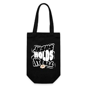 Jésus tient tout Encouragement chrétien Foi - Sac à bouteille - noir - Devant