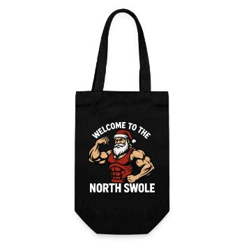 Bienvenue à l’entraînement de Noël drôle de North Swole - Sac à bouteille - noir - Devant
