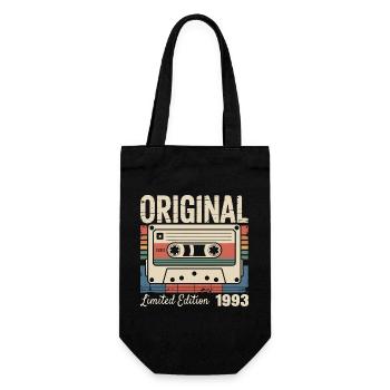 33rd Anniversary - Vintage Gift 1993 - Gift Bag for Bottles - black - Front
