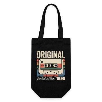 27th Anniversary - Vintage Gift 1999 - Gift Bag for Bottles - black - Front