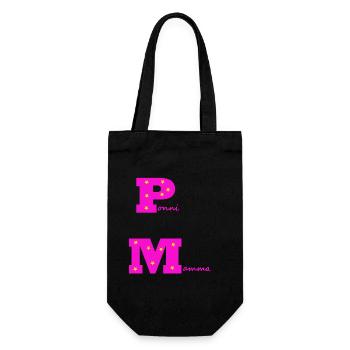 Pony mom pink with stars - Gift Bag for Bottles - black - Front