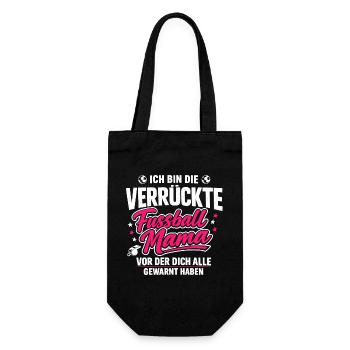 Die Verrückte Fußball Mama - Geschenkbeutel für Flaschen - Schwarz - Vorne