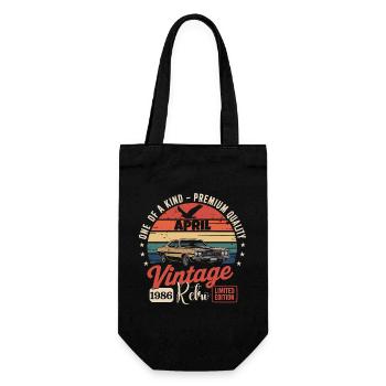 Cadeau d’anniversaire rétro vintage de Avril 1986 - Sac à bouteille - noir - Devant