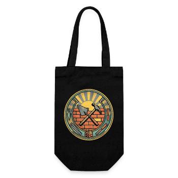 Mauerer Construction Worker Vintage - Gift Bag for Bottles - black - Front