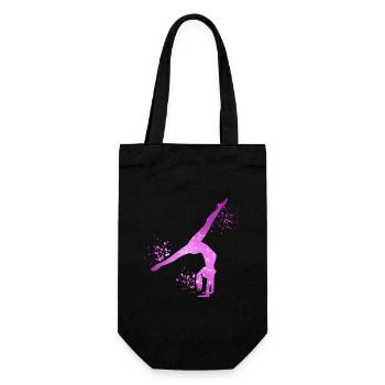 Gymnast Girl Gymnastics Gymnastics Acrobatics - Gift Bag for Bottles - black - Front