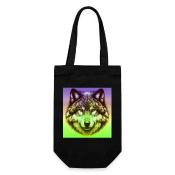 Wolf - Gift Bag for Bottles - black - Front