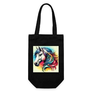 horse - Gift Bag for Bottles - black - Front