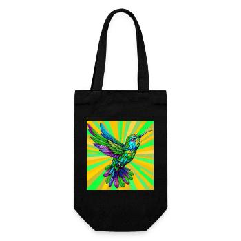 Kolibri - Geschenkbeutel für Flaschen - Schwarz - Vorne