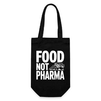 Food Not Pharma - Gift Bag for Bottles - black - Front